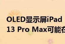 OLED显示屏iPad Pro和无端口苹果iPhone 13 Pro Max可能在2021年等待