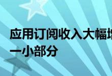 应用订阅收入大幅增长但仍只占应用内购买的一小部分