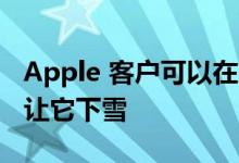 Apple 客户可以在 Apple Store 应用程序中让它下雪