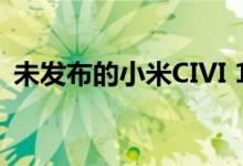 未发布的小米CIVI 1S不到一天预订量超9万