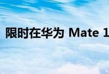 限时在华为 Mate 10 Pro 上节省 250 美元