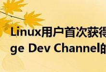 Linux用户首次获得了以预览模式访问微软Edge Dev Channel的权限