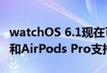 watchOS 6.1现在可提供Series 1，Series 2和AirPods Pro支持